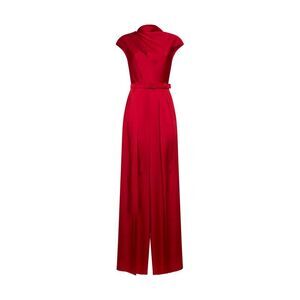 Max Mara Studio Women Red Envers Satin Msevespa Jumpsuit